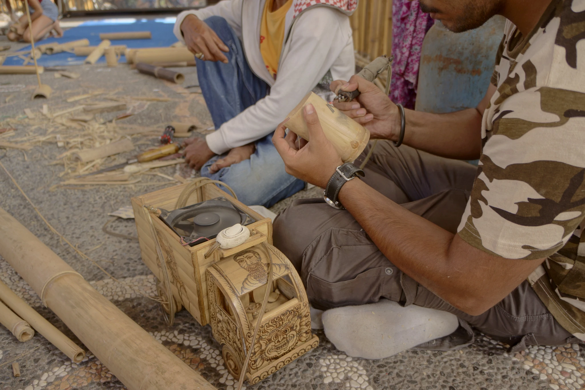 Bali Bello Bamboo Craft prctical 2013 day 1